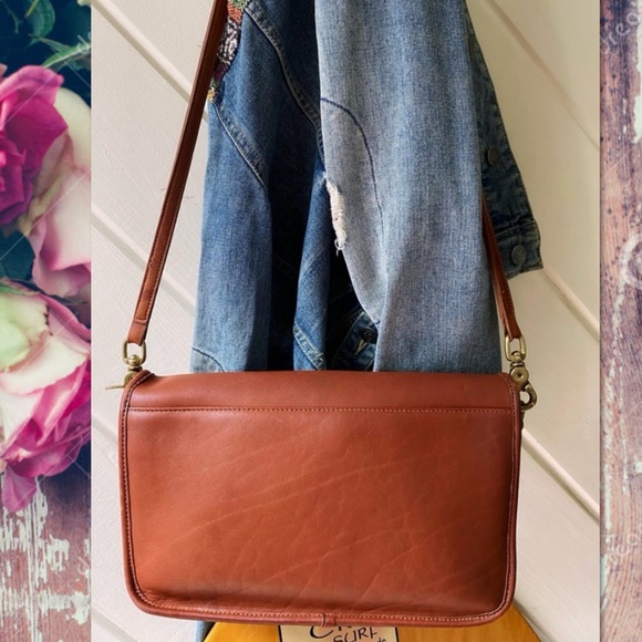 VINTAGE COACH BRITISH TAN CONVERTIBLE CLUTCH CROSSBODY BAG 9635 - Picture 8 of 16